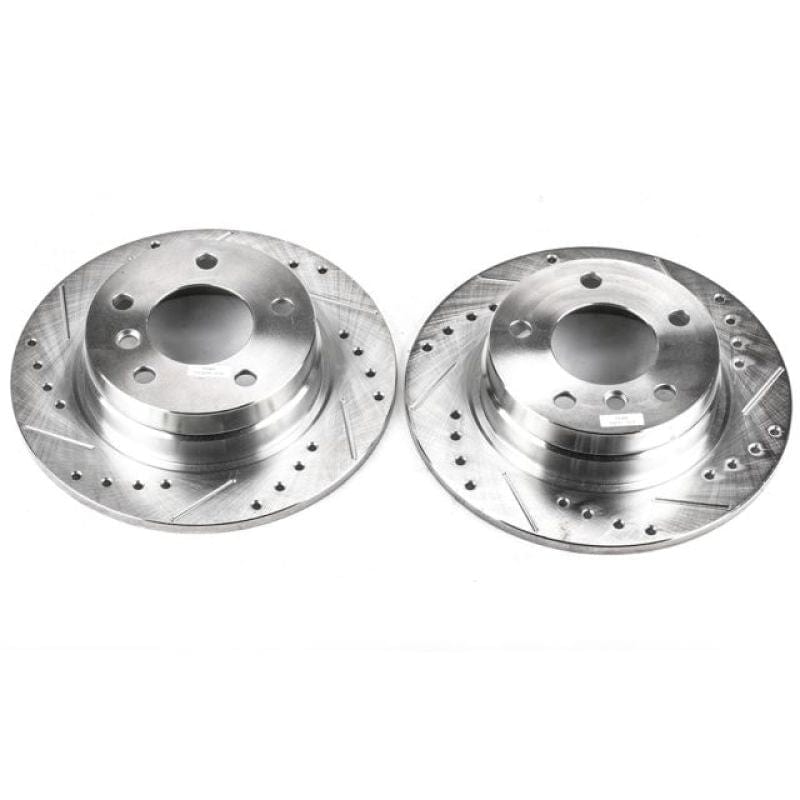 Kies-Motorsports PowerStop Power Stop 92-98 BMW 318i Rear Evolution Drilled & Slotted Rotors - Pair