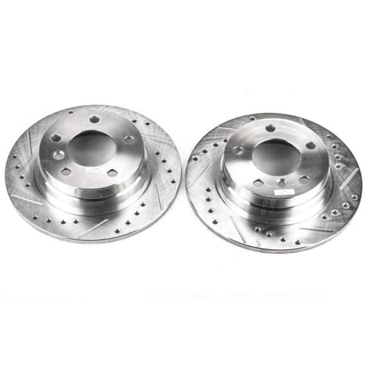 Kies-Motorsports PowerStop Power Stop 92-98 BMW 318i Rear Evolution Drilled & Slotted Rotors - Pair