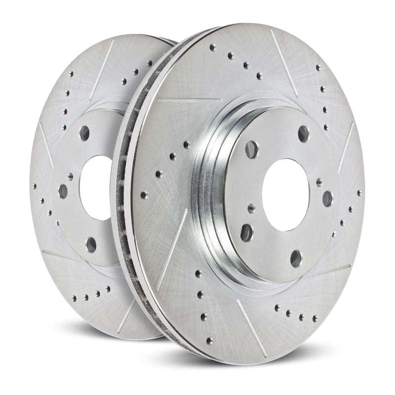 Kies-Motorsports PowerStop Power Stop 92-98 BMW 318i Rear Evolution Drilled & Slotted Rotors - Pair