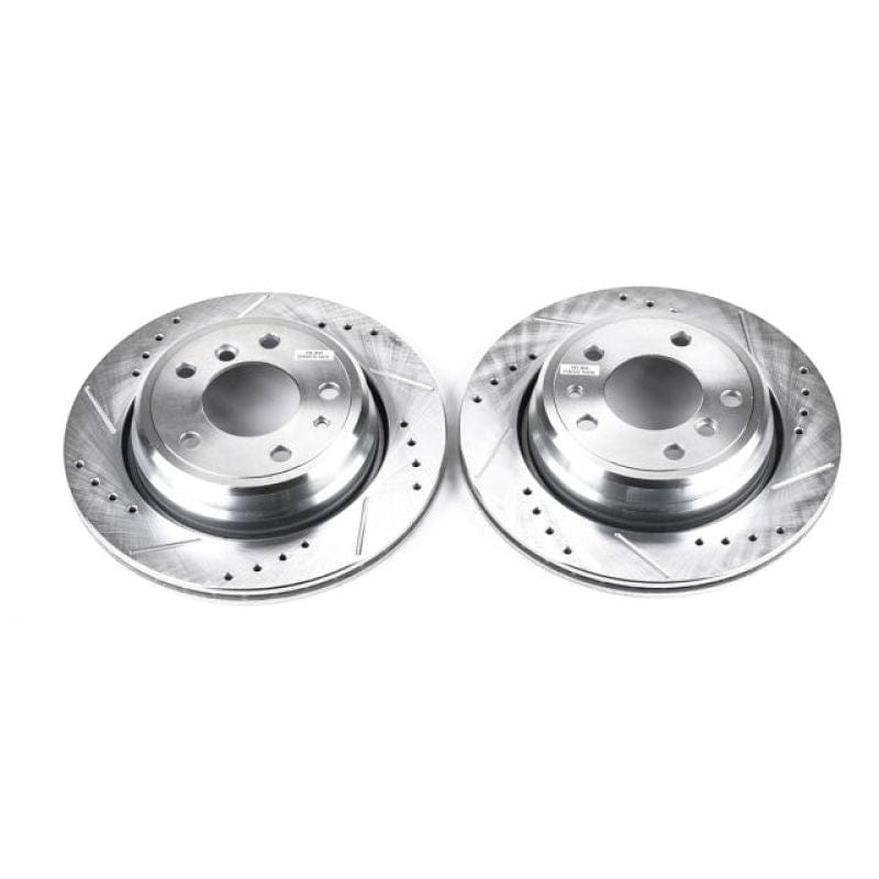 Kies-Motorsports PowerStop Power Stop 94-95 BMW 540i Rear Evolution Drilled & Slotted Rotors - Pair