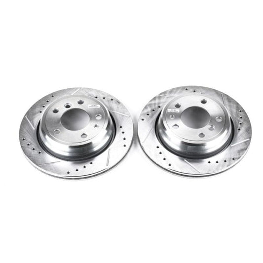 Kies-Motorsports PowerStop Power Stop 94-95 BMW 540i Rear Evolution Drilled & Slotted Rotors - Pair