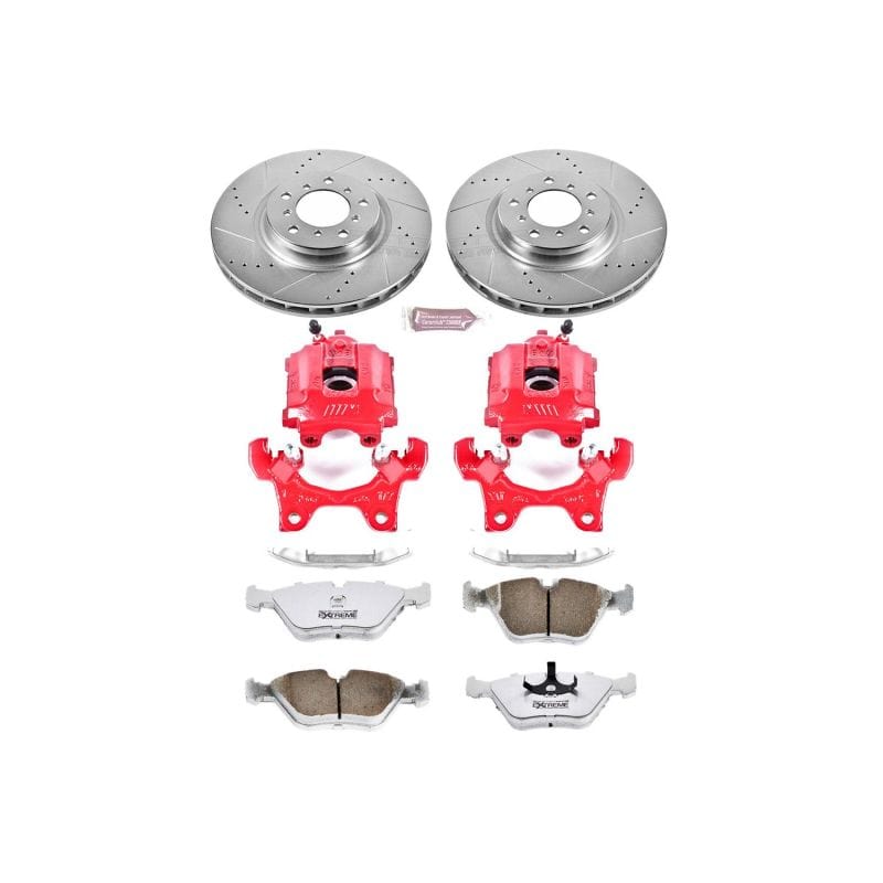 Kies-Motorsports PowerStop Power Stop 95-99 BMW M3 Front Z26 Street Warrior Brake Kit w/Calipers Main image