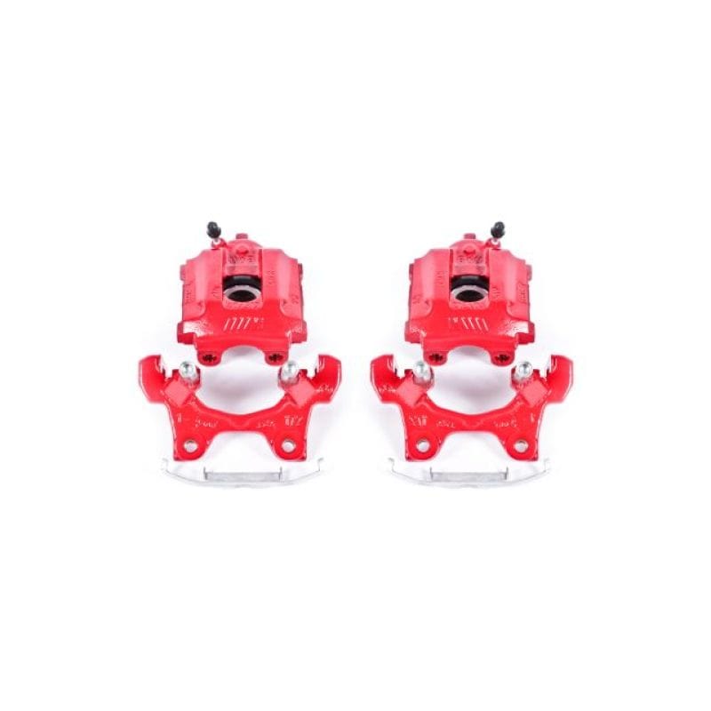 Kies-Motorsports PowerStop Power Stop 95-99 BMW M3 Rear Red Calipers w/Brackets - Pair Main image