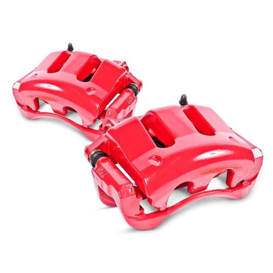 Kies-Motorsports PowerStop Power Stop 95-99 BMW M3 Rear Red Calipers w/Brackets - Pair