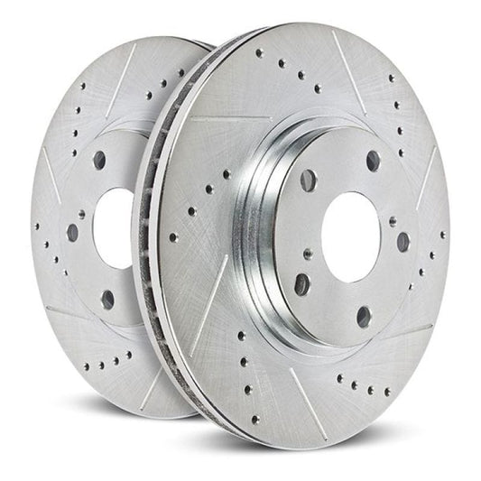 Kies-Motorsports PowerStop Power Stop Jeep Wrangler BBK Front Drilled & Slotted Rotor - Pair