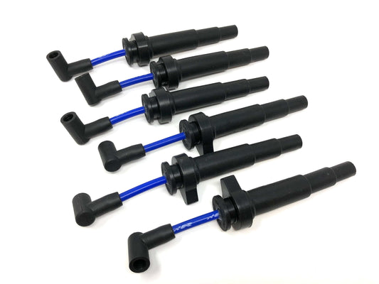 Kies-Motorsports Precision Raceworks BMW N54 Replacement Spark Plug Wires Blue / Short (Factory Location) / 6 Pack