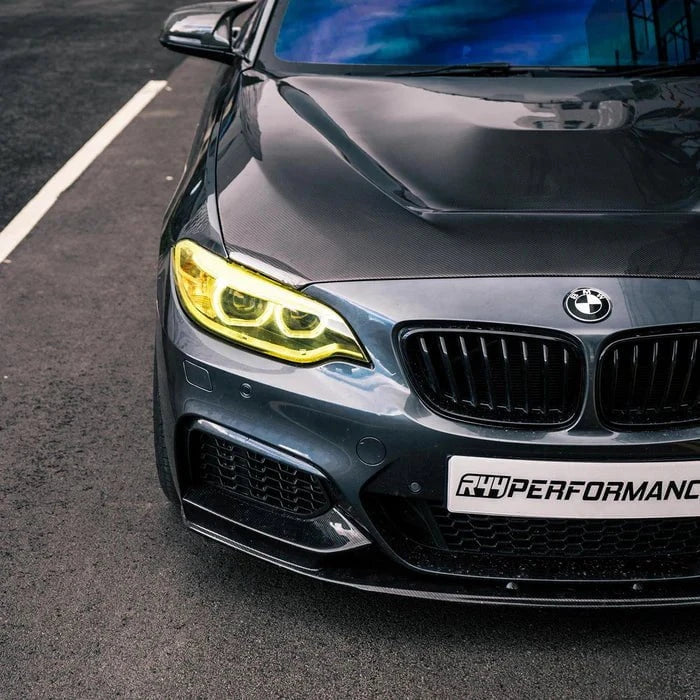Kies-Motorsports R44 Performance MHC Black BMW M2/2 Series Single Slat Front Grilles In Gloss Black (F87/F22/F23)
