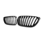Kies-Motorsports R44 Performance MHC Black BMW M2/2 Series Single Slat Front Grilles In Gloss Black (F87/F22/F23)