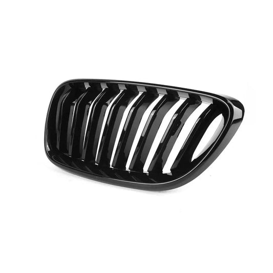 Kies-Motorsports R44 Performance MHC Black BMW M2/2 Series Single Slat Front Grilles In Gloss Black (F87/F22/F23)