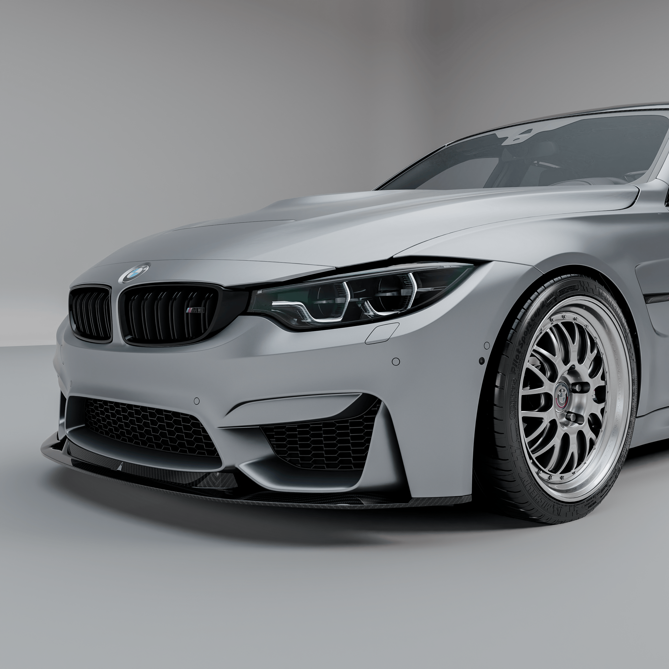 MHC+ BMW F80 M3 & F82/F83 M4 GTX Front Splitter In Pre Preg Carbon Fibre Secondary image