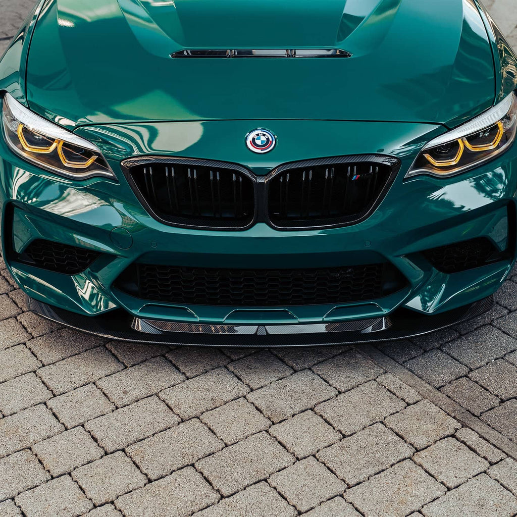 Kies-Motorsports R44 Performance MHC+ BMW F87 M2 Competition S55 GTX Front Splitter In Pre Preg Carbon Fibre – Upper Only Upper Only