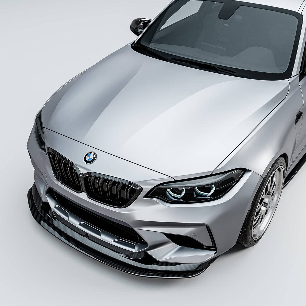Kies-Motorsports R44 Performance MHC+ BMW F87 M2 Competition S55 GTX Front Splitter In Pre Preg Carbon Fibre – Upper Only Upper Only