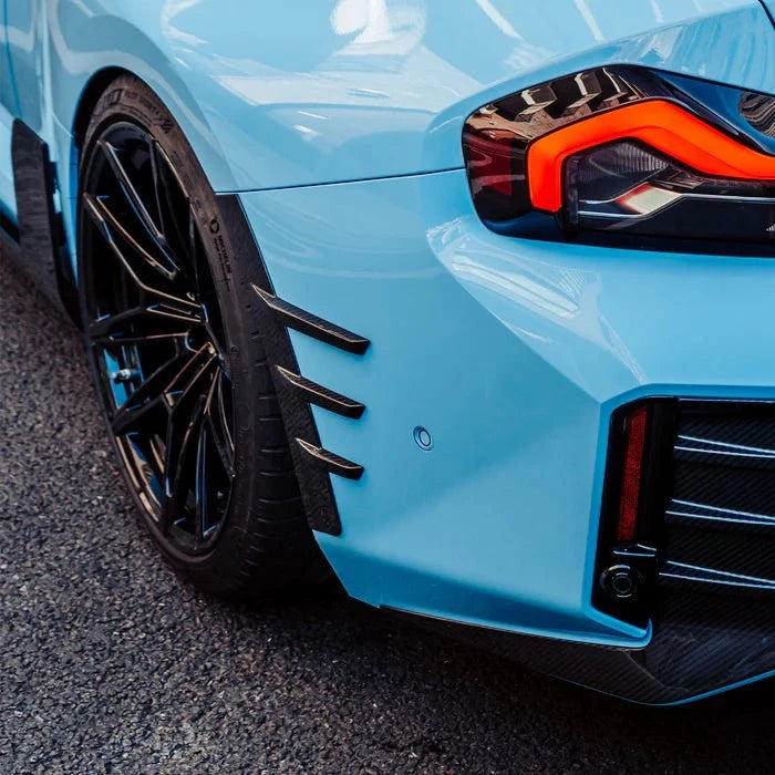 Kies-Motorsports R44 Performance MHC+ BMW M2 G87 Performance Style Rear Side Fender Trims In Pre Preg Gloss Carbon Fibre (G87)
