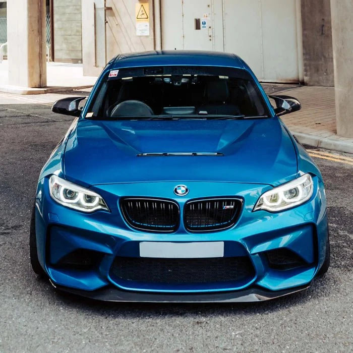 Kies-Motorsports R44 Performance MHC+ BMW M2 N55 GT Style Front Splitter In Gloss Pre Preg Carbon Fibre (F87)