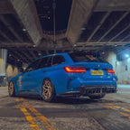 Kies-Motorsports R44 Performance MHC+ BMW M3/M4 DF1 LED Rear Diffuser In Gloss Pre Preg Carbon Fibre (G80/G81/G82/G83)
