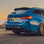 Kies-Motorsports R44 Performance MHC+ BMW M3/M4 DF1 LED Rear Diffuser In Gloss Pre Preg Carbon Fibre (G80/G81/G82/G83)