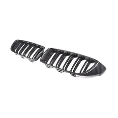 Kies-Motorsports R44 Performance MHC+ BMW M3/M4 Premium Front Grilles In Pre Preg Carbon Fibre & Gloss Black (F80/F82/F83)