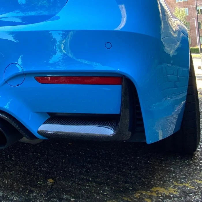 Kies-Motorsports R44 Performance MHC+ BMW M3/M4 Rear Bumper Inserts In Gloss Pre Preg Carbon Fibre (F80/F82/F83)
