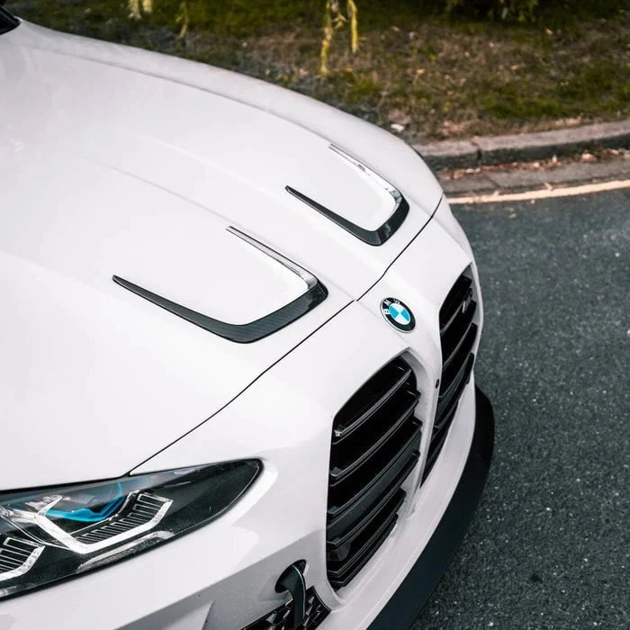 Kies-Motorsports R44 Performance MHC+ BMW M3/M4 X Style Hood Vent Trims In Pre Preg Carbon Fibre (G80/G81/G82/G83)