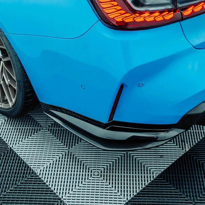 Kies-Motorsports R44 Performance MHC+ BMW M3 SS1 Rear Side Splitters In Gloss Pre Preg Carbon Fibre (G80/G81)