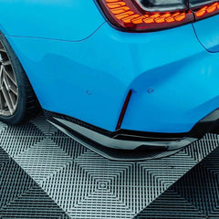 Kies-Motorsports R44 Performance MHC+ BMW M3 SS1 Rear Side Splitters In Gloss Pre Preg Carbon Fibre (G80/G81)