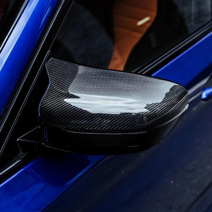 Kies-Motorsports R44 Performance MHC+ BMW M5 F90 Wing Mirror Covers In Gloss Pre Preg Carbon Fibre (2018+ F90)