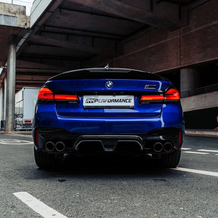 Kies-Motorsports R44 Performance MHC+ BMW M5 LCI CS Style Rear Diffuser In Pre Preg Gloss Carbon Fibre (F90)