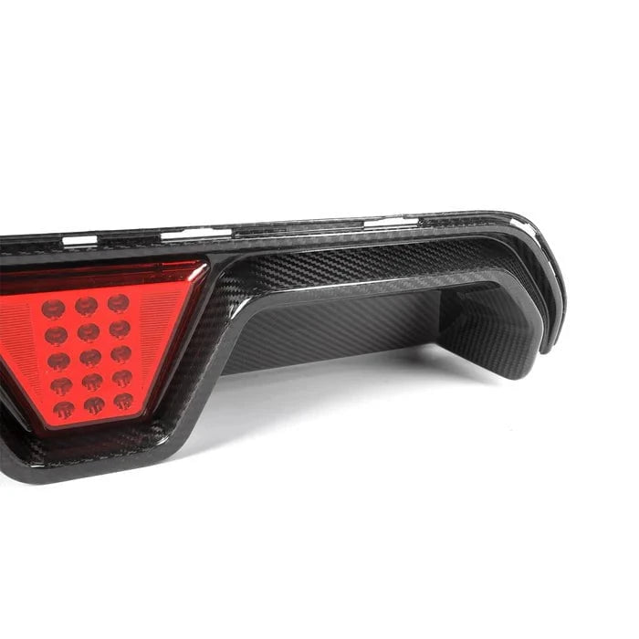 Kies-Motorsports R44 Performance MHC+ BMW M5 LCI CS Style Rear Diffuser With LED In Pre Preg Gloss Carbon Fibre (F90)