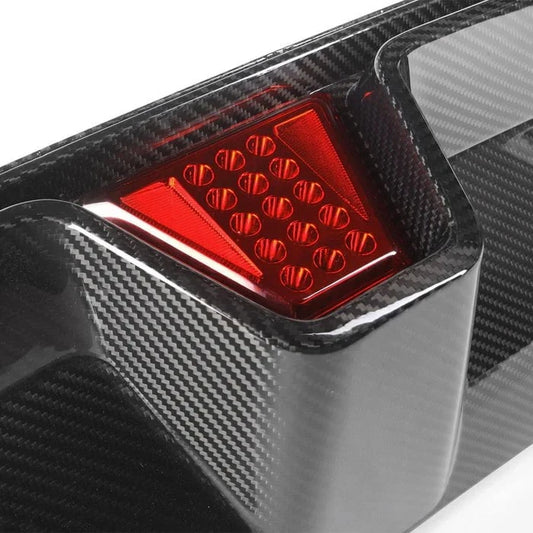 Kies-Motorsports R44 Performance MHC+ BMW M5 LCI CS Style Rear Diffuser With LED In Pre Preg Gloss Carbon Fibre (F90)