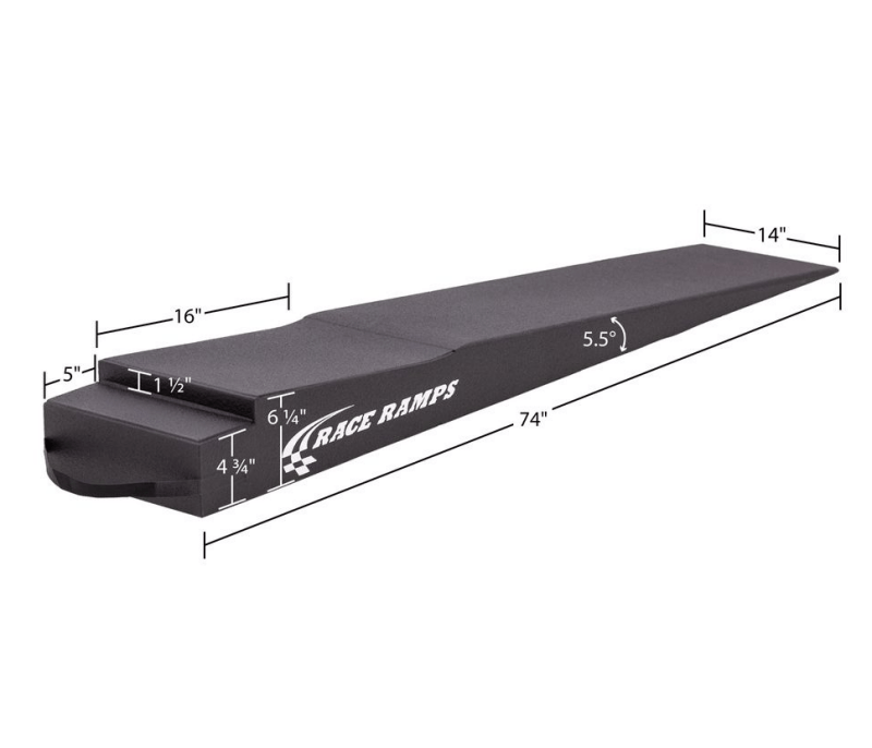 Race Ramps 7in. Trailer Ramp w/ Flap Cut-Out - 5.5 Degree Approach Ang ...