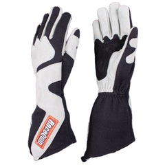 Kies-Motorsports Racequip RaceQuip SFI-5 Gray/Black Small Long Angle Cut Glove