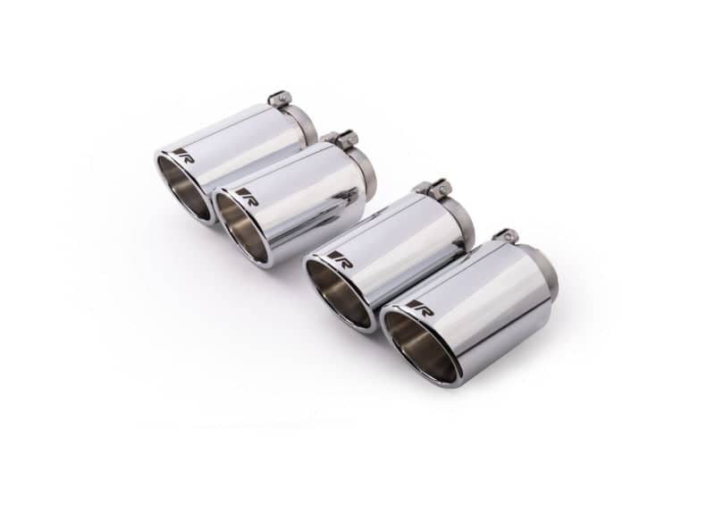 Kies-Motorsports Remus Remus Stainless Steel 102mm Angled Rolled Edge Chrome Tail Pipe Set (Quad Tips)