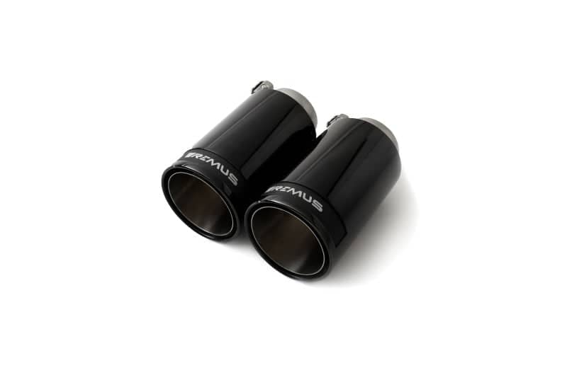 Kies-Motorsports Remus Remus Stainless Steel 98mm Straight Black Chrome w/Carbon Insert Tail Pipe Set (Quad Tips)