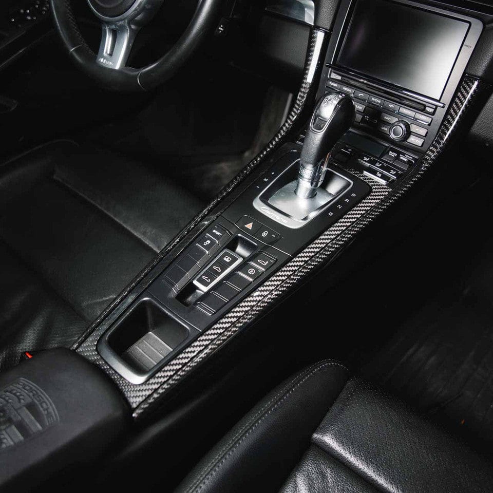 Kies-Motorsports Rennline Porsche 991.1/991.2/981/718 CARBON FIBER CENTER CONSOLE SURROUND