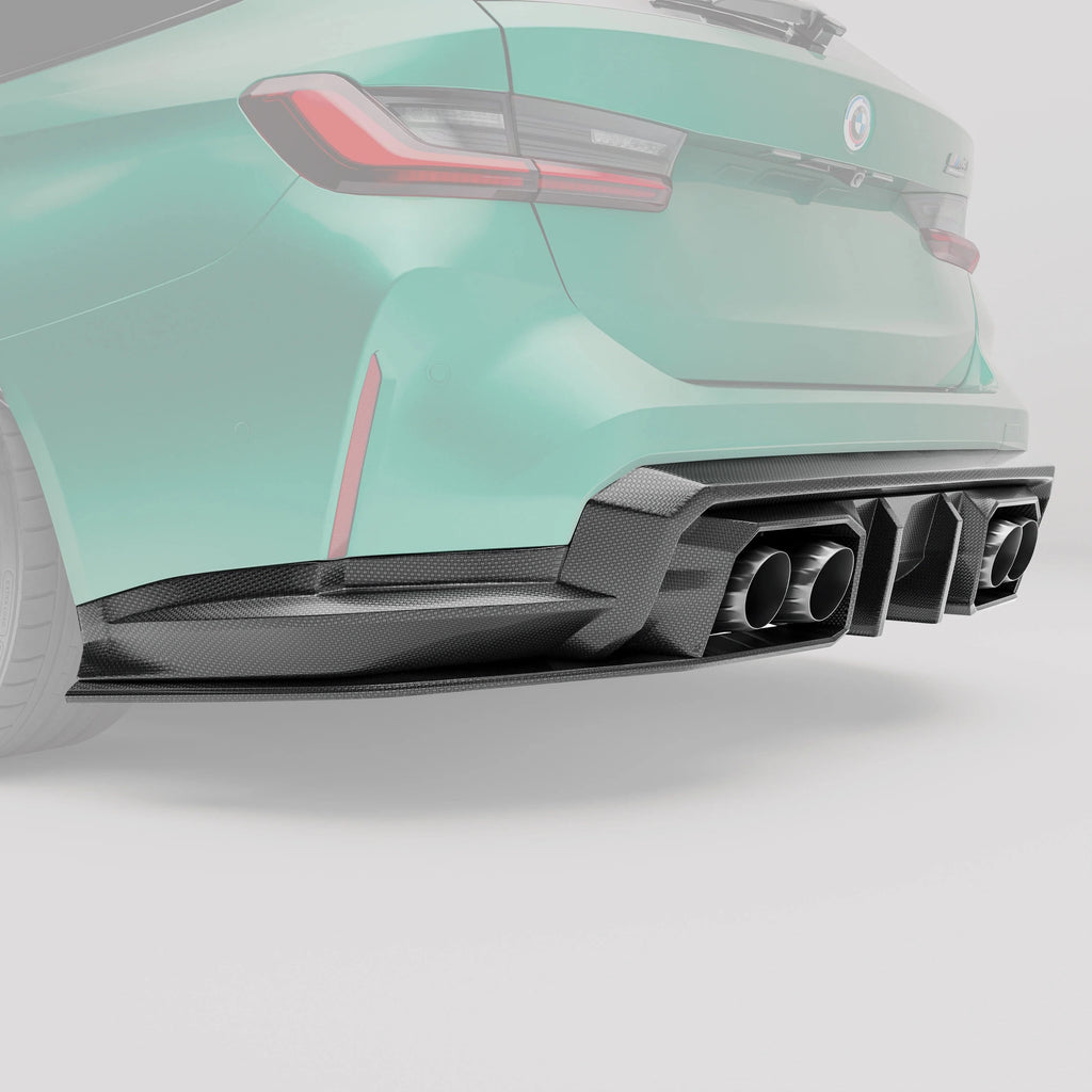 Kies-Motorsports Revozport Revozport 6 Pieces Carbon Fiber Rear Diffuser for BMW G80 G81 M3 2021-2024