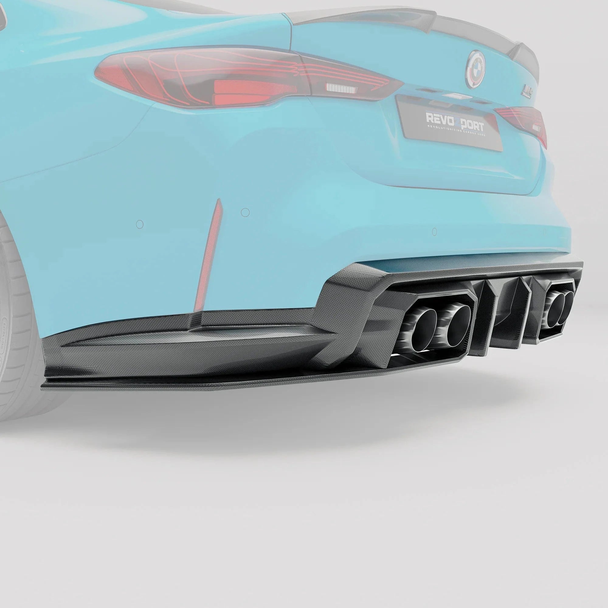 Kies-Motorsports Revozport Revozport 6 Pieces Carbon Fiber Rear Diffuser for BMW G82 G83 M4 2021-2024