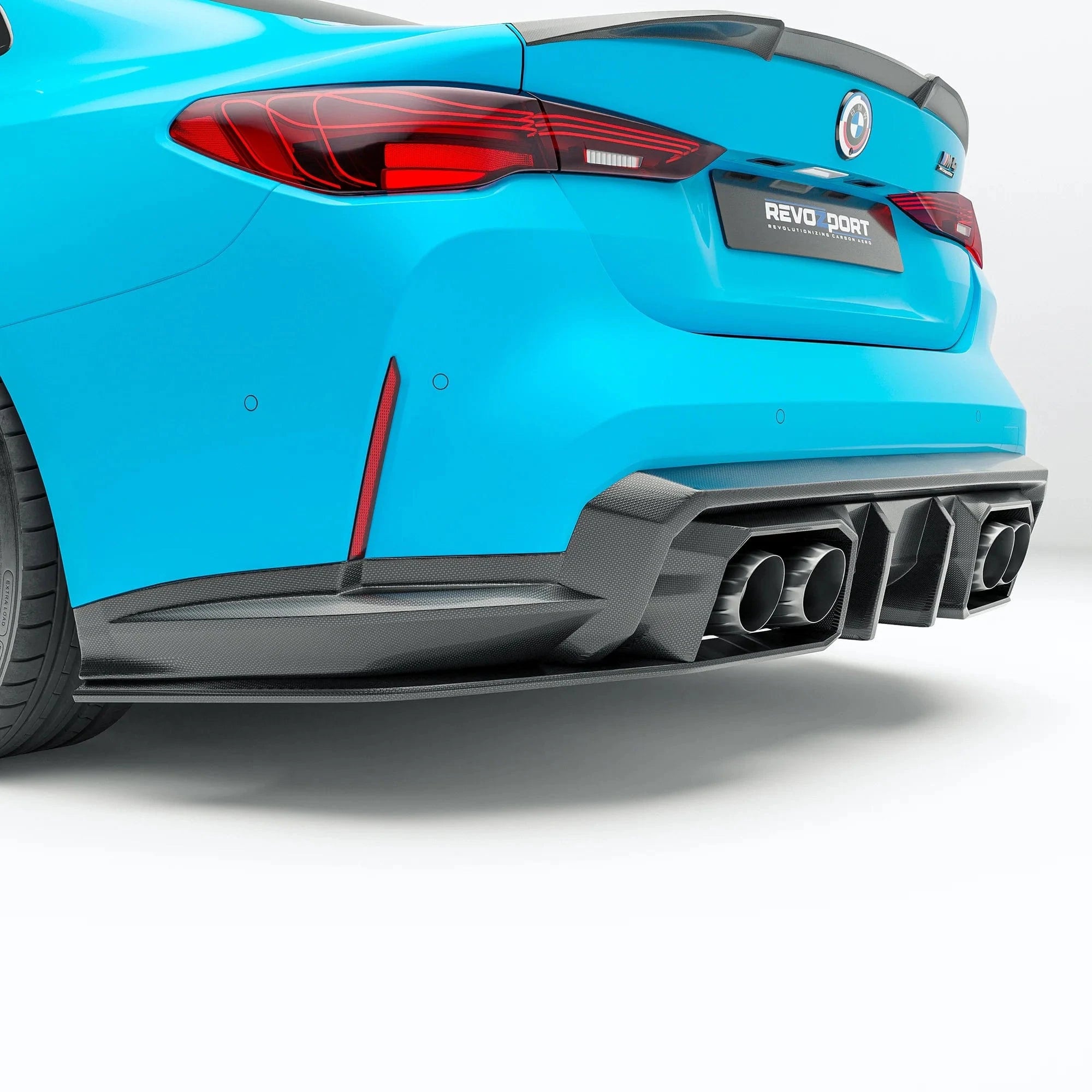 Kies-Motorsports Revozport Revozport 6 Pieces Carbon Fiber Rear Diffuser for BMW G82 G83 M4 2021-2024 Main image