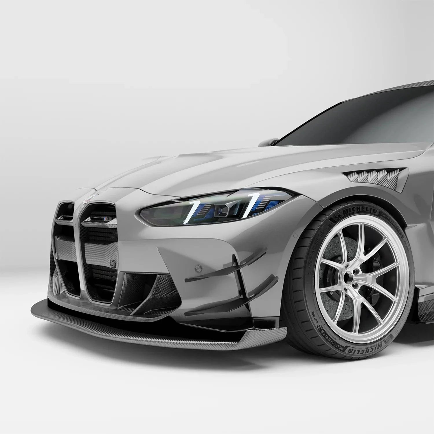 Kies-Motorsports Revozport Revozport Carbon Fiber Front Air Dam for BMW G80 G81 M3 G82 G83 M4 2021-2024