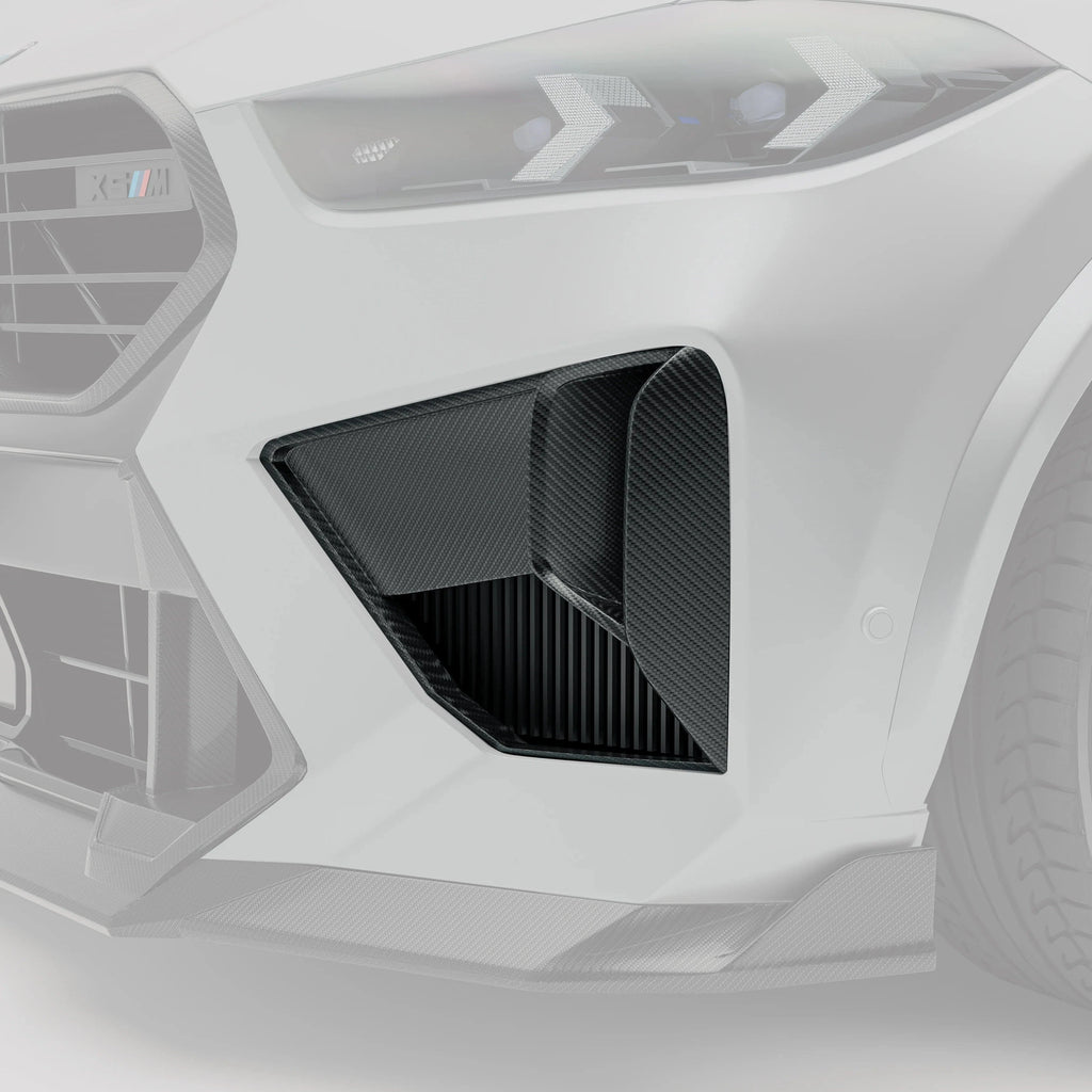 Kies-Motorsports Revozport Revozport   Carbon Fiber Front Bmper Air Intake Covers for BMW X5M F95 X6M F96 LCI (2023+)
