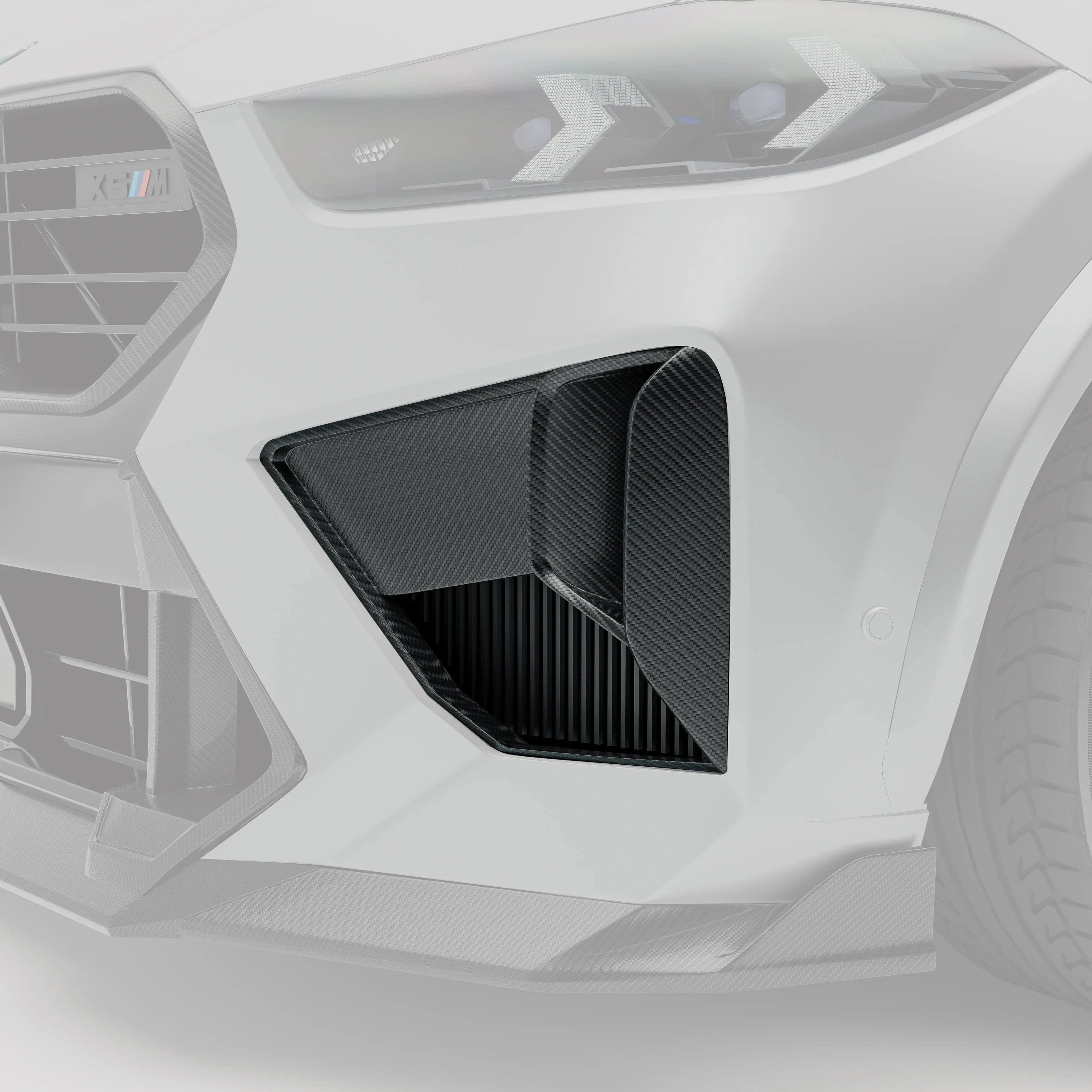 Kies-Motorsports Revozport Revozport   Carbon Fiber Front Bmper Air Intake Covers for BMW X5M F95 X6M F96 LCI (2023+)