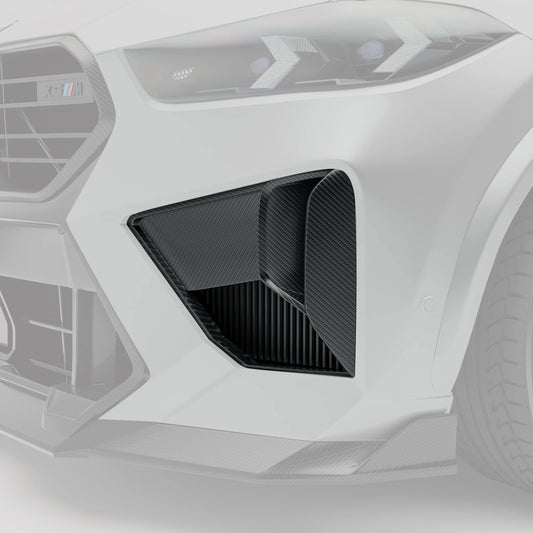 Kies-Motorsports Revozport Revozport   Carbon Fiber Front Bmper Air Intake Covers for BMW X5M F95 X6M F96 LCI (2023+)