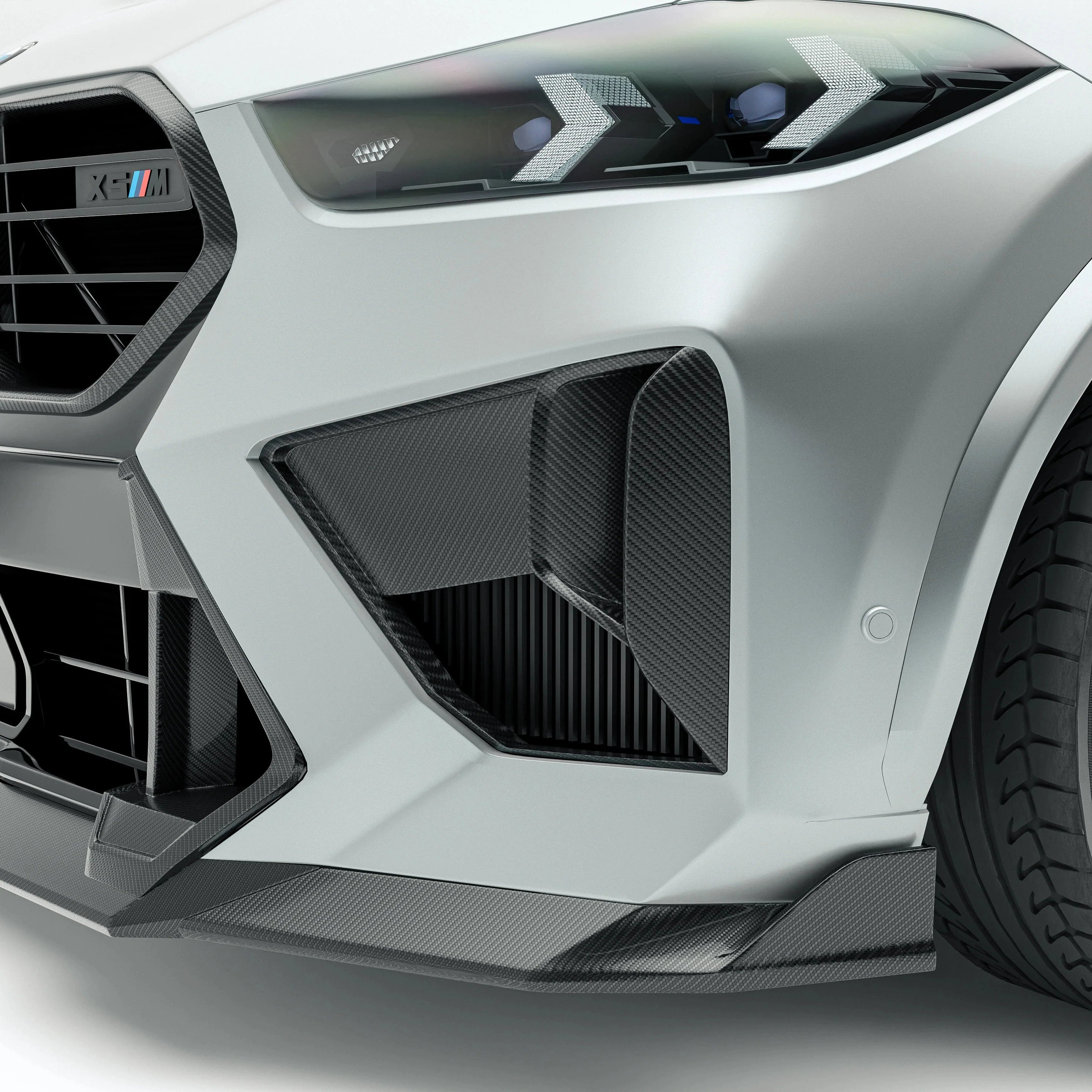 Kies-Motorsports Revozport Revozport   Carbon Fiber Front Bmper Air Intake Covers for BMW X5M F95 X6M F96 LCI (2023+)