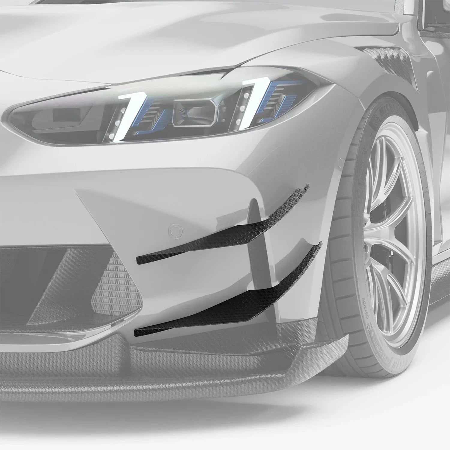 Kies-Motorsports Revozport Revozport  Carbon Fiber Front Bumper Canards for BMW G80 M3 G82 G83 M4