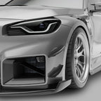Kies-Motorsports Revozport Revozport   Carbon Fiber Front Bumper Canards for BMW G87 M2