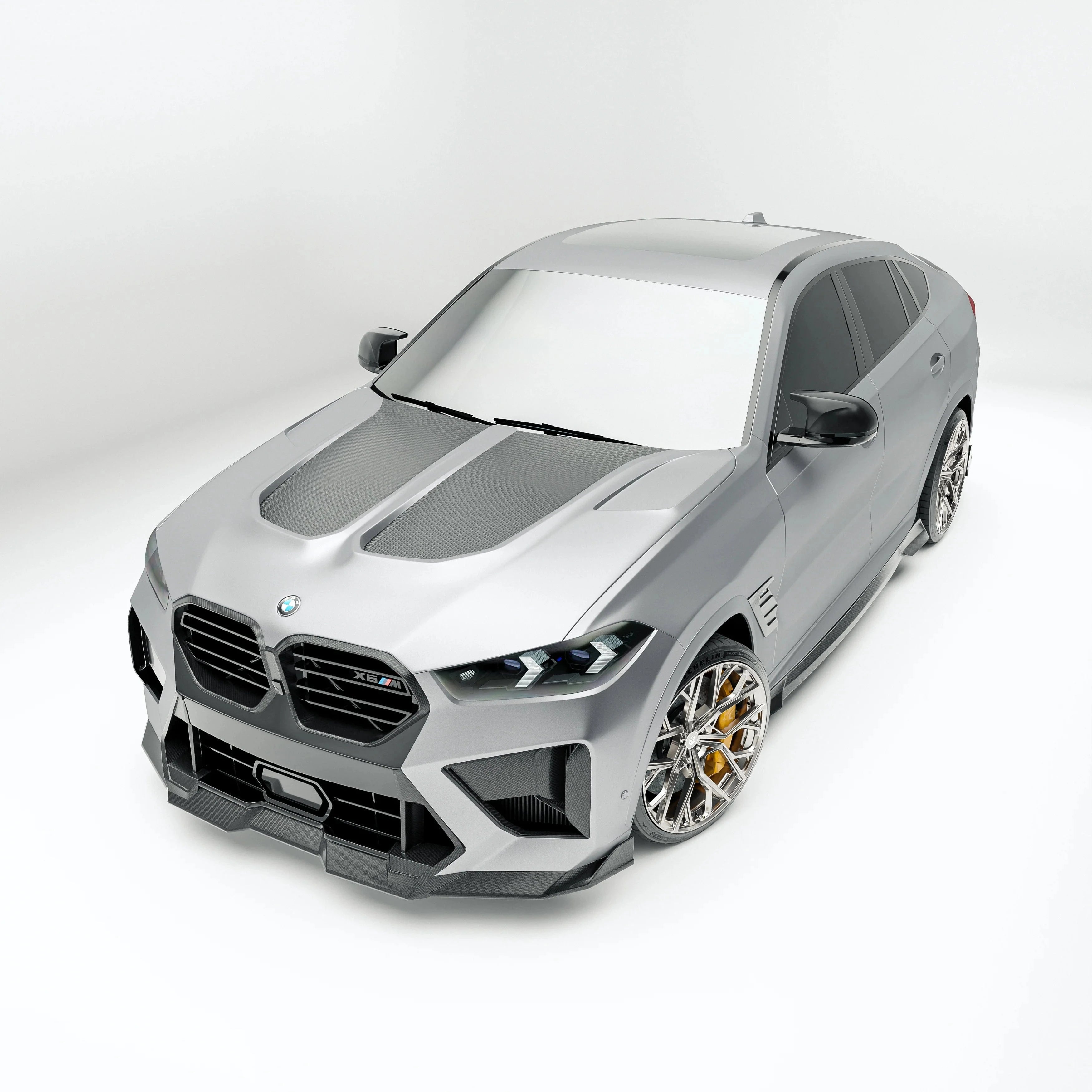 Kies-Motorsports Revozport Revozport   Carbon Fiber Front Lip Diffuser for BMW X6M F96 LCI (2023+)