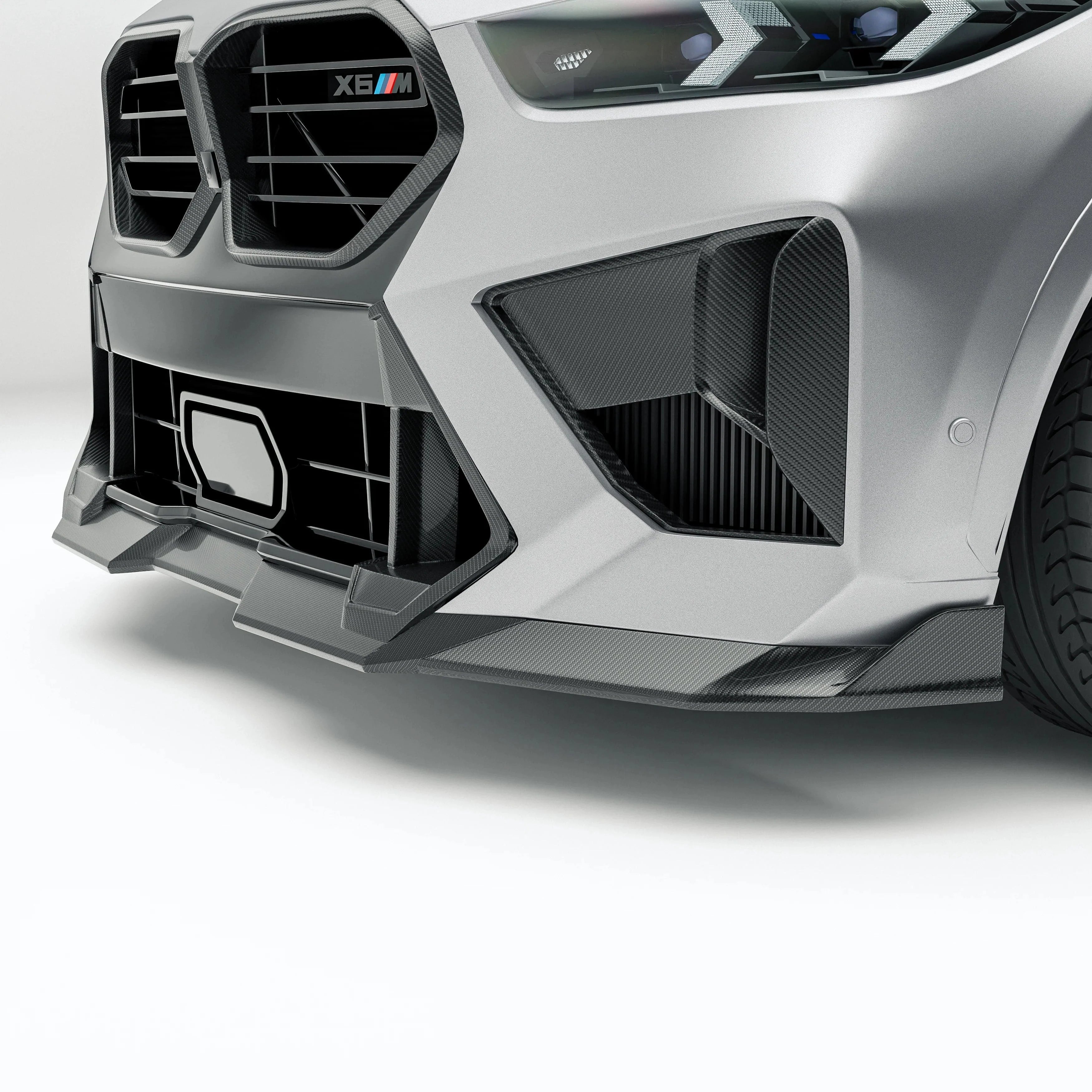 Kies-Motorsports Revozport Revozport   Carbon Fiber Front Lip Diffuser for BMW X6M F96 LCI (2023+)