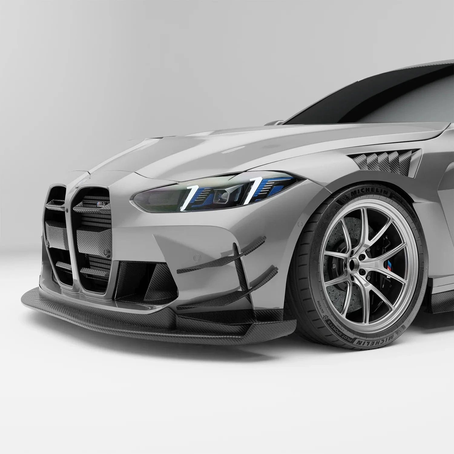 Kies-Motorsports Revozport Revozport Carbon Fiber Front Splitter for BMW G87 M2 G80 G81 M3 G82 G83