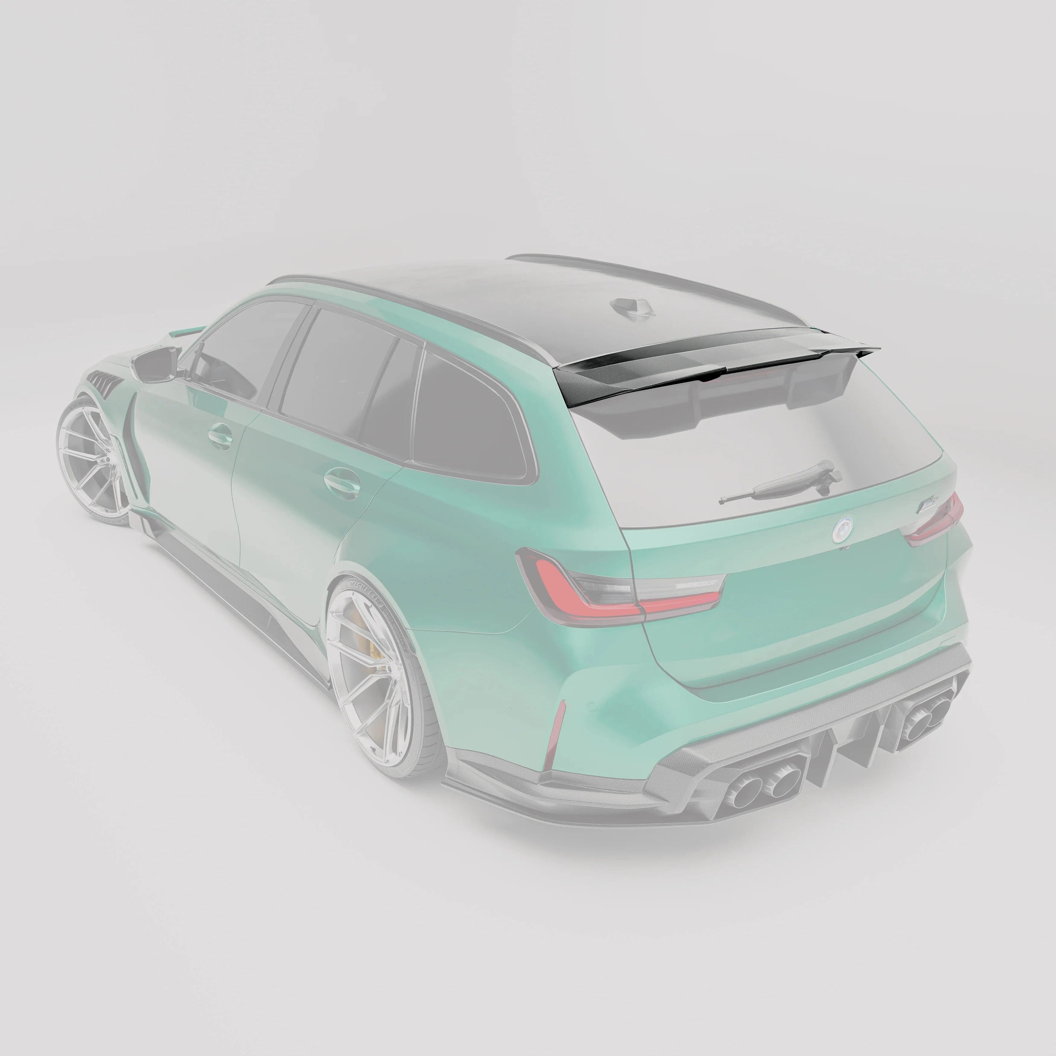 Kies-Motorsports Revozport Revozport Carbon Fiber Rear Roof Spoiler for BMW G81 M3 2021-2024 Main image