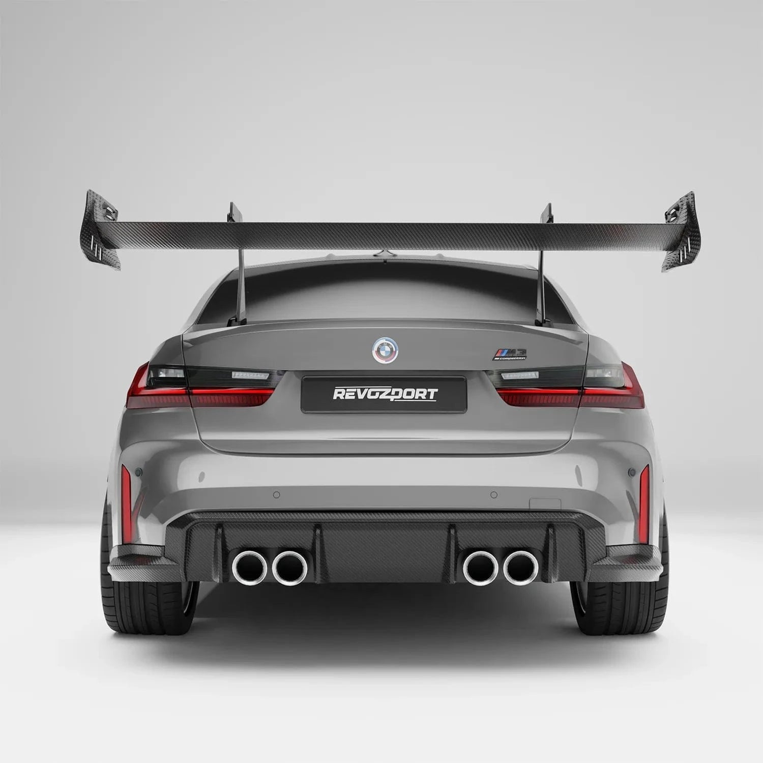 Kies-Motorsports Revozport Revozport Carbon Fiber Rear Wing Spoiler for BMW G80 M3 2021-2024