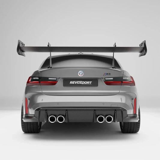 Kies-Motorsports Revozport Revozport Carbon Fiber Rear Wing Spoiler for BMW G80 M3 2021-2024